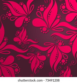 Vector beautiful purple floral background illustration