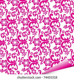 Vector beautiful purple floral background illustration