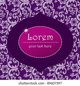 Vector beautiful purple floral background illustration
