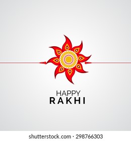 Vector beautiful Rakhi on white background for Raksha Bandhan.