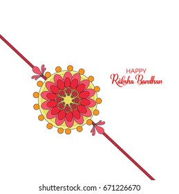 Vector beautiful Rakhi on white background for Raksha Bandhan