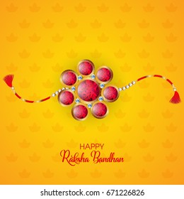 Vector beautiful Rakhi on white background for Raksha Bandhan