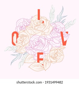 Vector de hermosa rosa para el día de San Valentín