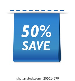 Vector beautiful Save percent web icon label