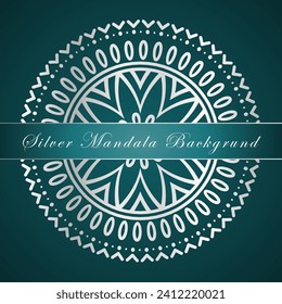 vector beautiful silver mandala background