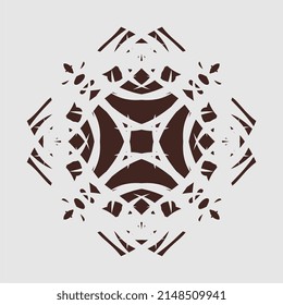 vector hermoso maorí simple mandala decoración de pared arte artesanía de cerámica