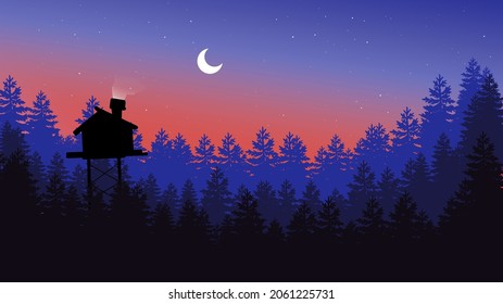 Vector beautiful sky with blue background 