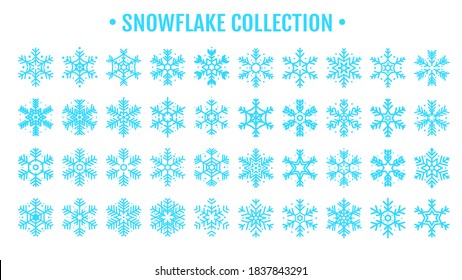 Vektor schöne Schneeflocken Design-Kollektion Für die Wintersaison, die mit Weihnachten im Neujahr kommt.