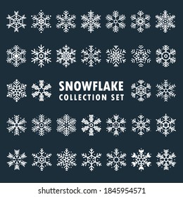 Vektor schöne Schneeflocken Design-Kollektion Für die Wintersaison, die mit Weihnachten im Neujahr kommt.