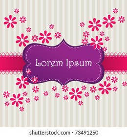 Vector beautiful spring floral background illustration