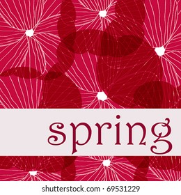 Vector beautiful spring flowers background illustration