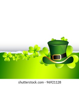 vector beautiful st patrick's day illustration with hat