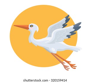 Vector beautiful stork