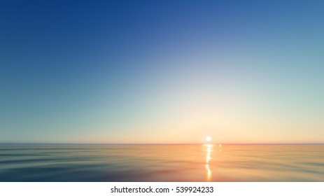 Vector Beautiful Sunset at the seaside