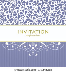 Vector beautiful template frame design for greeting card. Perfect as invitation or announcement.