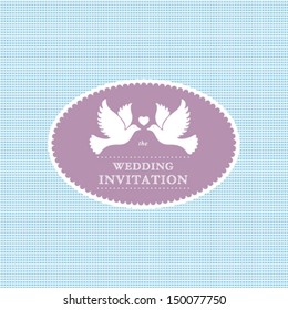 Vector beautiful template frame design for wedding card.