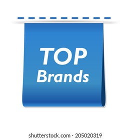 Vector beautiful Top brands web icon label