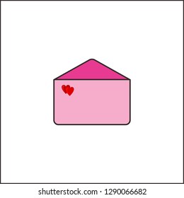vector beautiful valentine envelope illustration