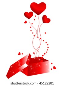 Vector beautiful Valentine's Day giftbox