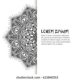 Vector Beautiful vintage decorative elements. Oriental pattern, vector illustration. Islam, Arabic Indian turkish motifs