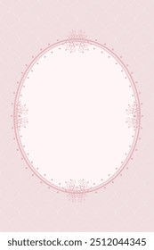 Vector - Beautiful vintage pink border or frame with swirl. Copy space. Can be use for wedding, memorial, invitation, greeting card.