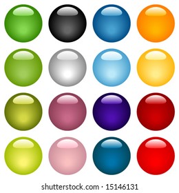 Vector Beautiful Web Glassy Icons Set
