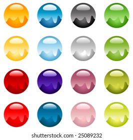 Vector Beautiful Web Glassy Icons Set