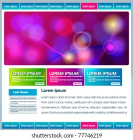 Vector beautiful website template