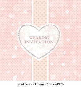 Vector beautiful wedding invitation card.