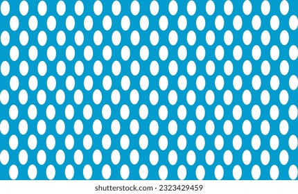 Vector hermoso patrón de puntos de polka blanca sobre fondo azul repite diseño de patrones sin fisuras para impresión de tela o papel tapiz
