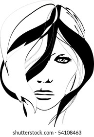 vector beautiful woman