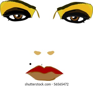 vector beautiful woman