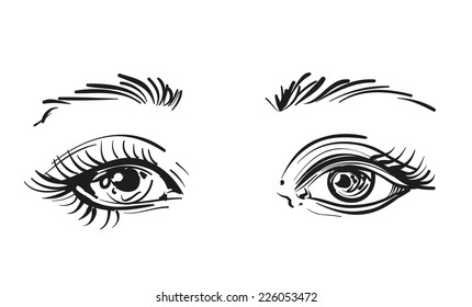 Vector of beautiful woman's eyes