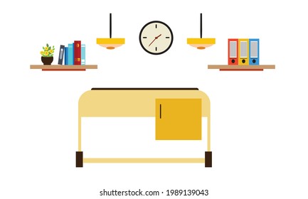 Vector of beautifully decorated desk.