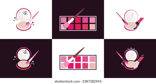 Vector beauty cosmetics icon set logo Premium Vector