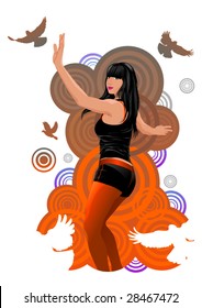 bailarina de belleza vectorial