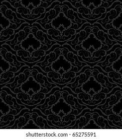 Vector beauty decorative seamless floral ornament