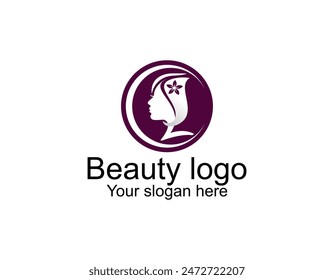 Vector beauty elegant woman salon logo design for company