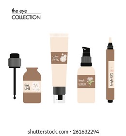 Vector Beauty Facial Products for the eye. Vector and Illustration design.