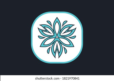 Vector de belleza Flor aislado en el fondo oscuro para el diseñador.