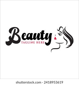 Vector beauty hair salon logo design.