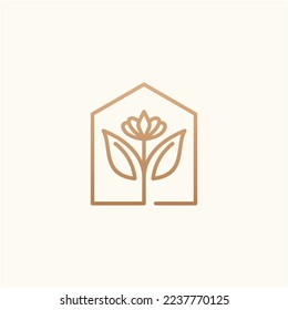 vector beauty house logo template 