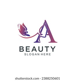 Vector beauty letter logo a design icon element vector with creative unique concept