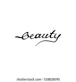 Vector beauty lettering