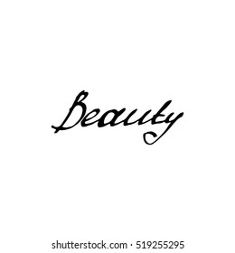 Vector beauty lettering