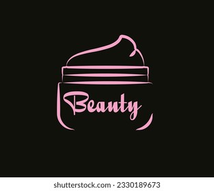 
vector beauty logo design. abstract beauty cream logo illustartion 