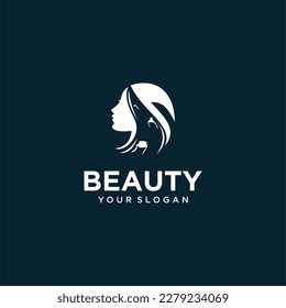 vector beauty logo design with river