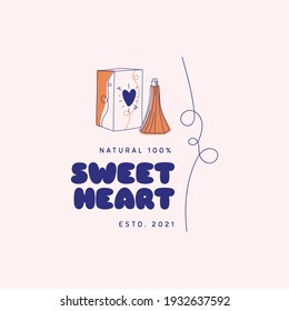 Vector beauty logo template. For business in the industry of beauty, health, personal hygiene. Linear stylized image. Logo of a beauty salon, health industry, makeup artist.