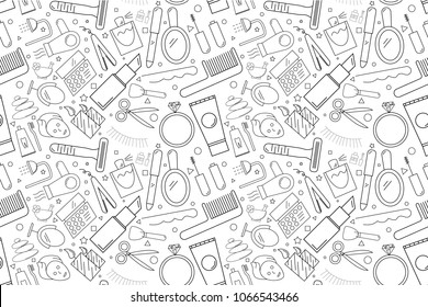 Vector beauty pattern. Beauty seamless background