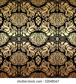 Vector beauty royal decorative seamless floral ornament